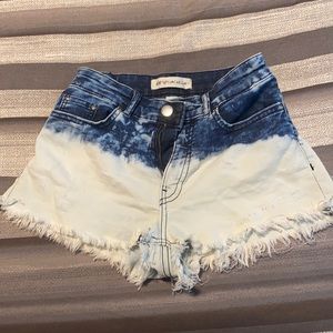 Bleached Jean Shorts